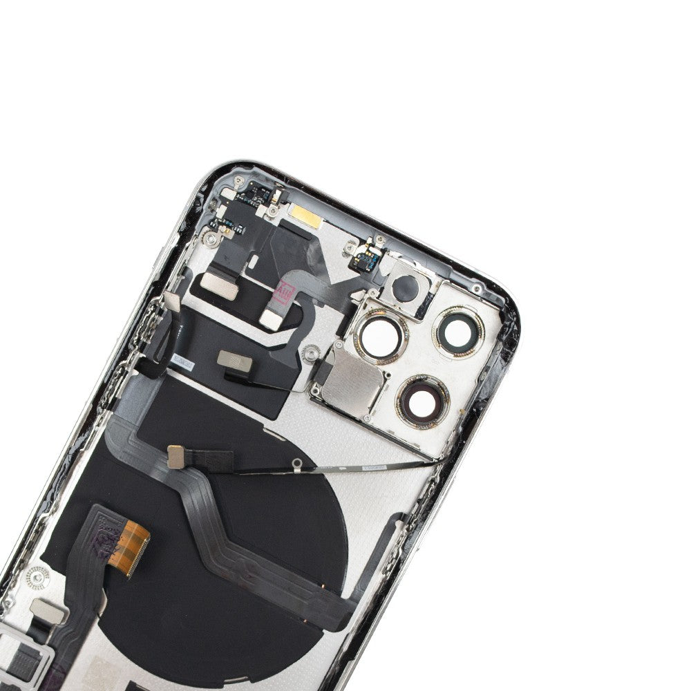 Rear Housing with Full Set Parts for iPhone 12 Pro-Silver (Purple) Rear Housing with Full Set Parts for iPhone 12 Pro-Silver (Purple)